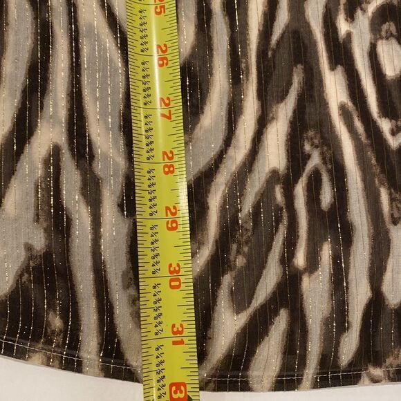 Chico’s long sleeves animal print embellished neck semi-sheer tunic size XL - Picture 7 of 7